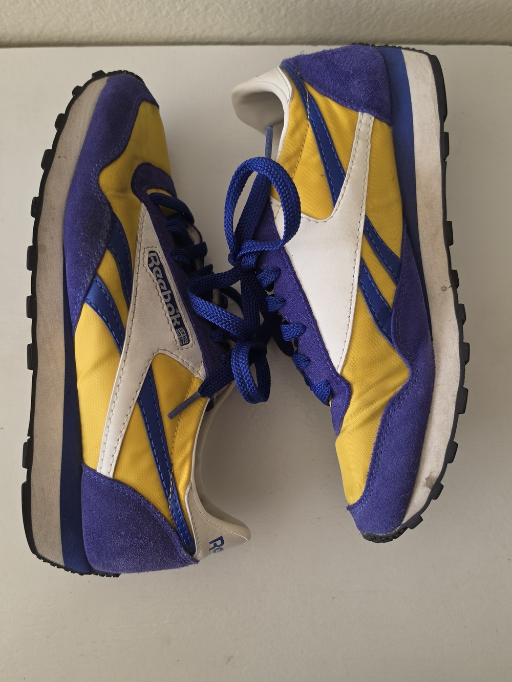 Reebok Blue & Yellow Lace-Up Sneakers